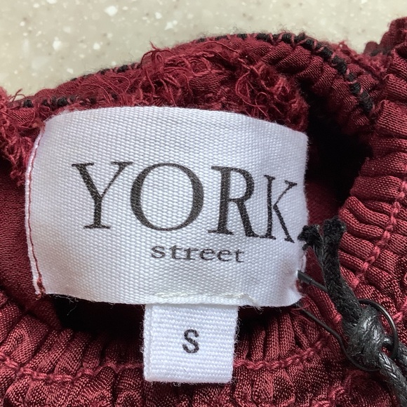 York Street Dress Size Small Wine Red High Neck Asymmetrical Hem Sleeveless - Picture 12 of 14